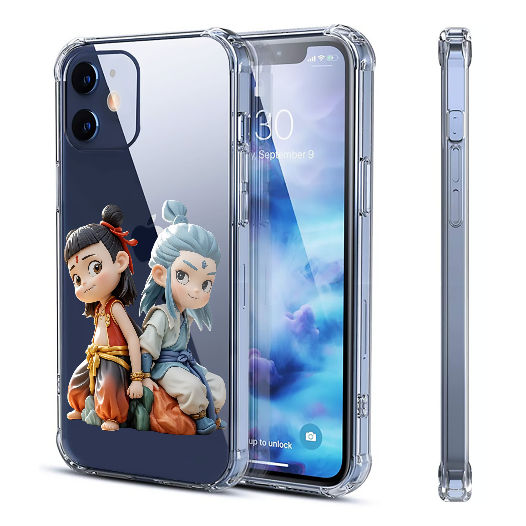 （画像用） Ne Zha 2 ナタ 魔童の大暴れ 【iPhone 12シリーズ対応】透明スマホケース（クリアソフトケース）